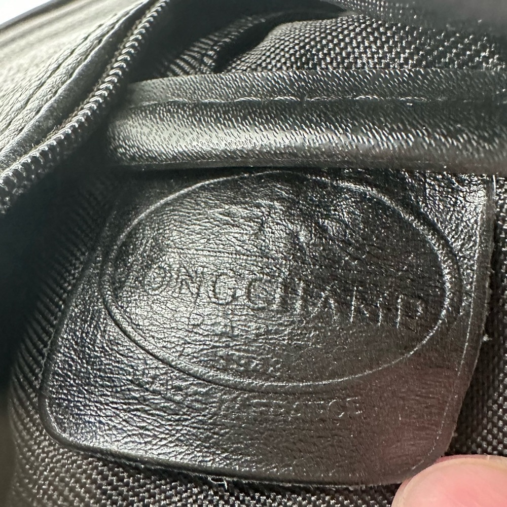 Longchamp Black Leather Le Foulonné Backpack Bag - Picture 6 of 11